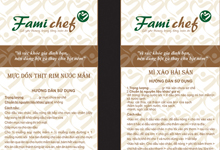 Mẫu thiết kế nhãn bao bì sản phẩm FamiChef