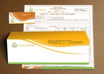 Mẫu thiết kế tài liệu văn phòng theo nhận diện thương hiệu Lúa Vàng
