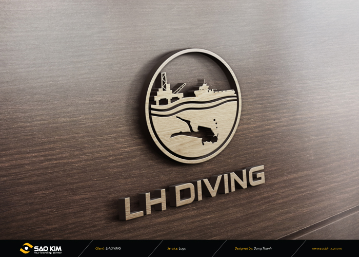 Thiết kế logo thương hiệu LH DIVING