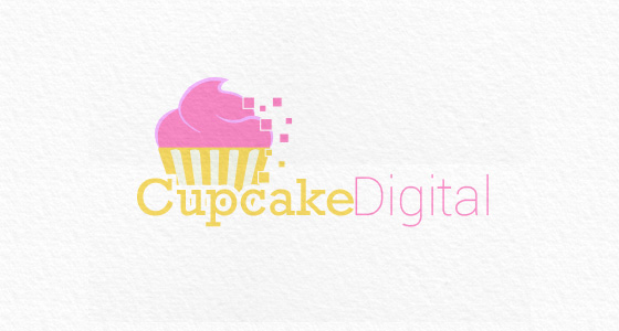 Thiết kế logo mang biểu tượng bánh Cupcake dễ thương