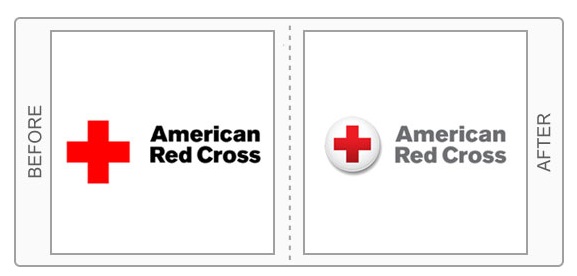 American Red Cross và máº«u logo Ä‘Æ°á»£c thiáº¿t káº¿ láº¡i