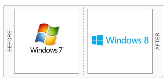 Máº«u thiáº¿t káº¿ logo má»›i cá»§a Windows 8 táº¡o ra má»™t hình áº£nh hoàn toàn má»›i