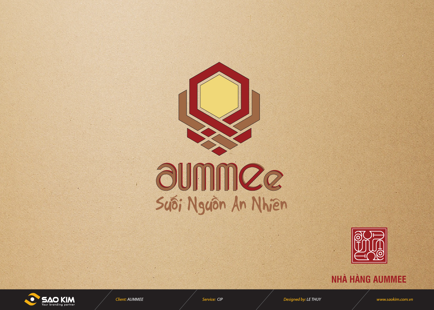 Thiết kế logo nhà hàng chay Aummee