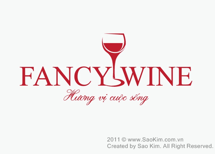 Thiết kế logo rượu Fancy Wine