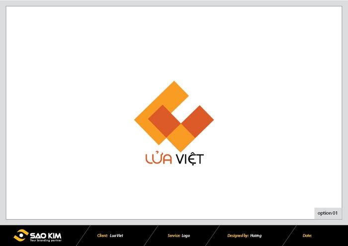Thiết kế logo thương hiệu khai khoáng Lửa Việt