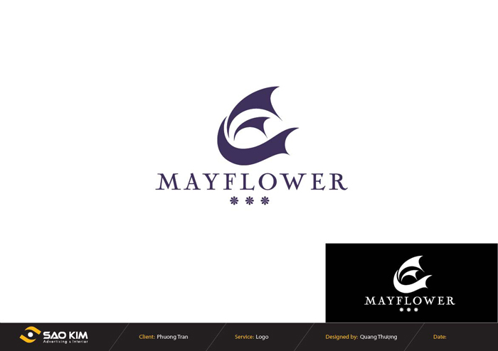 Thiết kế logo và nhận diện thương hiệu hệ thống khách sạn 3 sao MAYFLOWER